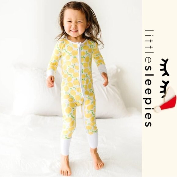Little Sleepies | "Lemons" Bamboo Viscose One Piece Zippy | Size 12-18 Months - Picture 1 of 9